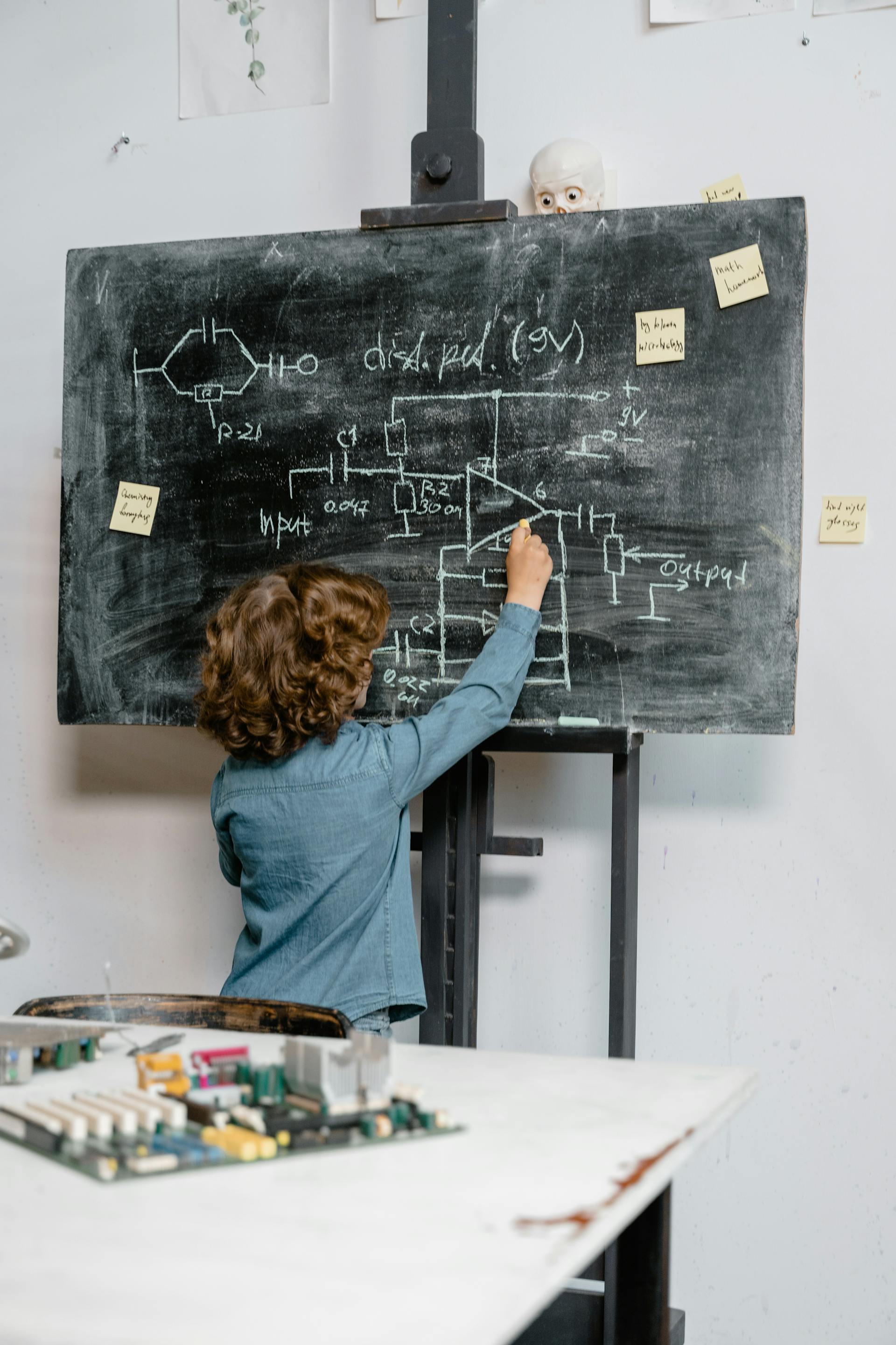 Smart kid learning physics from best home tutors in Dubai