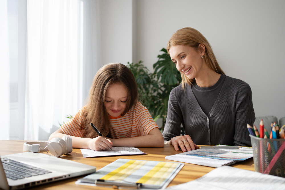 Professional TOEFL home tutor in Dubai providing personalized English test preparation to student in comfortable home environment