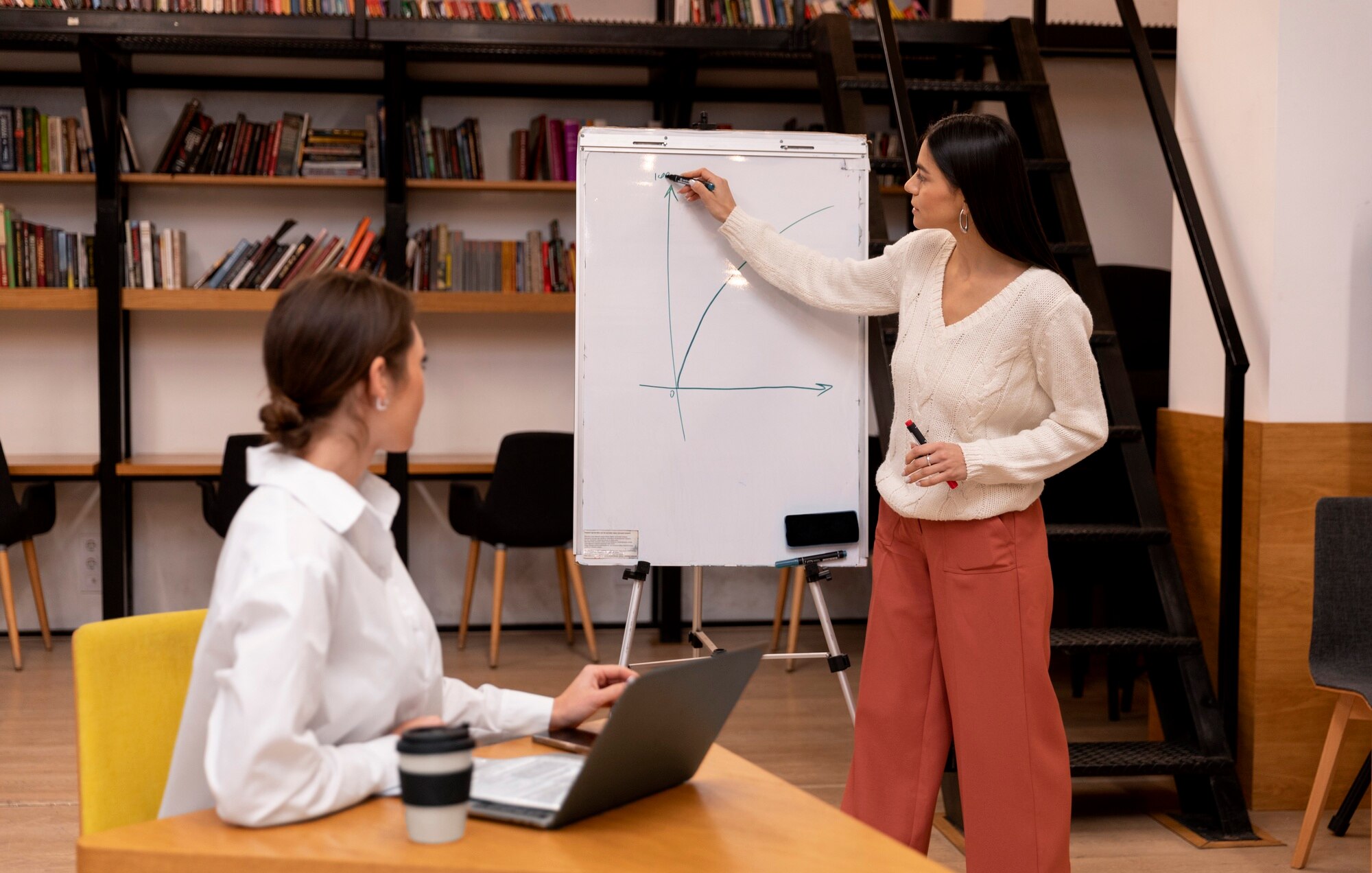 A private British Curriculum tutor in Dubai provides one-on-one A-Level tuition at a student’s home, using a whiteboard to simplify a difficult physics equation for exam preparation.